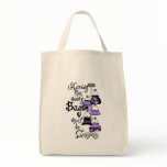Purple Fashion Tote Bag