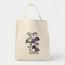 Purple Fashion Tote Bag