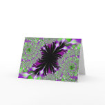 Purple Features Fractal Greeting Card