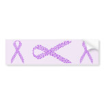 Purple Feet Awareness Ribbon bumper stickers