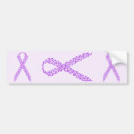 Purple Feet Awareness Ribbon Bumper Stickers