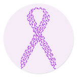 Purple Feet Awareness Ribbon stickers