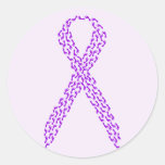 Purple Feet Awareness Ribbon Sticker