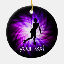 Purple Figure Skating Christmas Ornaments