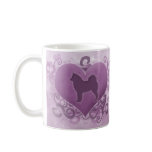 Purple Finnish Spitz Valentine mugs