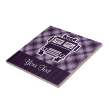 Purple Fire Truck Tile