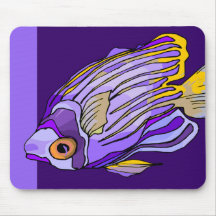 Purple Fish Mousemats