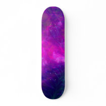 "Purple Flames" Fractal Art Custom Skateboard