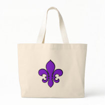 Purple Fleur de lis - Tote Bag