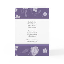 Purple Floral  Be my bridemaid card