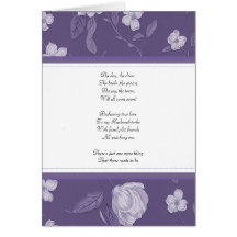 Purple Floral  Be my bridemaid card