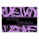 Purple Floral Bridal Luncheon Invitation Card