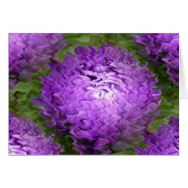 Purple flower greeting card