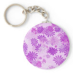 Purple Flower Design Key Chain