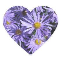 Purple Flower Heart Sticker