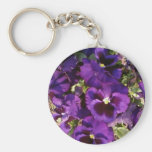 Purple Flower In Park Key Chain