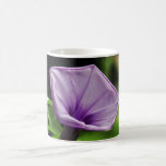 Purple Flower on Green Background Coffee Mug