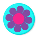 Purple Flower Power magnets