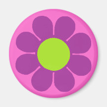 Purple Flower Power Magnet