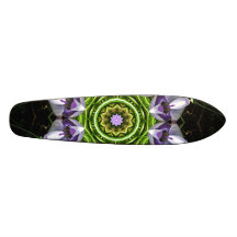 Purple Flower Skate Board Deck