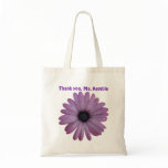 Purple Flower Teacher Appreciation Gift Custom Bag