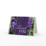 Purple flower thank you card