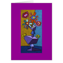 Purple Flower Vase Cards