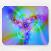 Purple Flower With Ribbons Mousemat