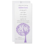 Purple Flowering Tree Baby Shower Invitation