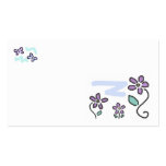 Purple Flowers and Butterflies business cards