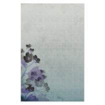 Purple Flowers Stationery Paper
