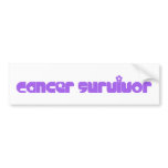 Purple Flowers Survivor Bumper Sticker bumper stickers