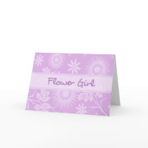 Purple Flowers Thank You Flower Girl Card