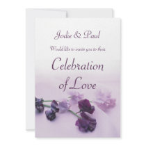 Purple Flowers - Wedding Invitation