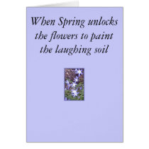 Purple flowers welcome Spring cards