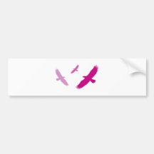 Purple Flying Eagles Bumper Sticker