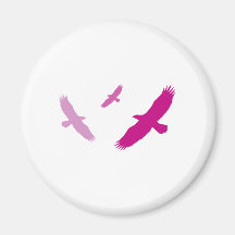 Purple Flying Eagles Fridge Magnets