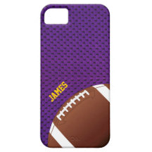 Purple Football Custom iPhone 5 Case