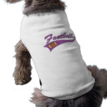 Purple football logo dog t shirt
