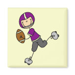 Purple Football Player Tshirts and Gifts Refrigerator Magnets