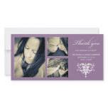 PURPLE FORMAL COLLAGE | WEDDING THANK YOU CARD photo cards
