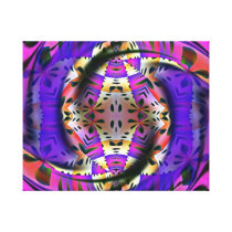 Purple Fractal Wrapped Canvas