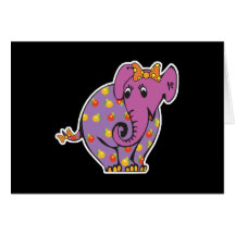 purple fruity elephant card
