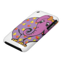 purple fruity elephant Case-Mate iPhone 3 cases