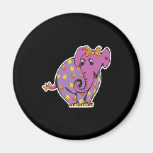purple fruity elephant magnets