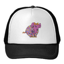 purple fruity elephant mesh hat