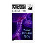 Purple/Fushia C-spine postage stamp