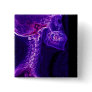 Purple/Fushia C-spine X-ray button