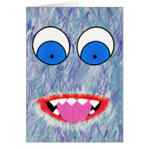 Purple Fuzz Monster Cards