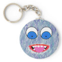 Purple Fuzz Monster Keychain